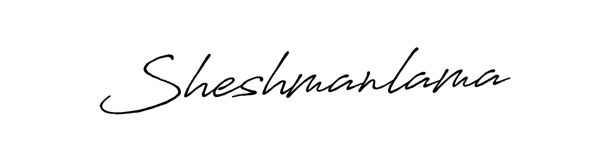 Create a beautiful signature design for name Sheshmanlama. With this signature (Antro_Vectra_Bolder) fonts, you can make a handwritten signature for free. Sheshmanlama signature style 7 images and pictures png