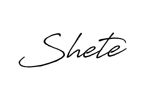 How to make Shete name signature. Use Antro_Vectra_Bolder style for creating short signs online. This is the latest handwritten sign. Shete signature style 7 images and pictures png