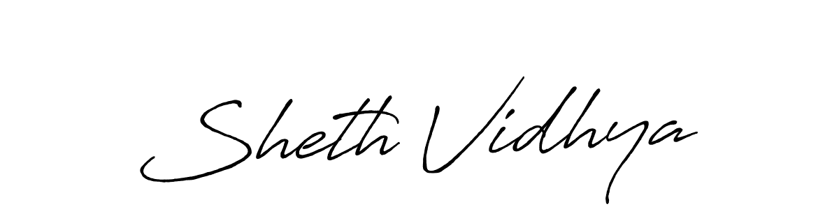 You can use this online signature creator to create a handwritten signature for the name Sheth Vidhya. This is the best online autograph maker. Sheth Vidhya signature style 7 images and pictures png