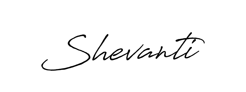 How to make Shevanti name signature. Use Antro_Vectra_Bolder style for creating short signs online. This is the latest handwritten sign. Shevanti signature style 7 images and pictures png