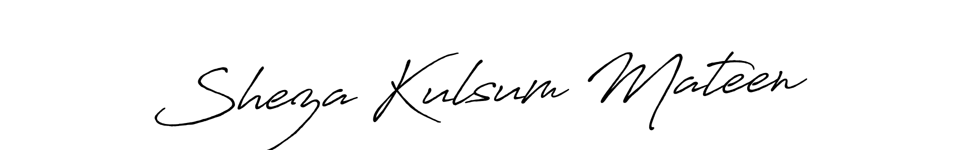 How to make Sheza Kulsum Mateen name signature. Use Antro_Vectra_Bolder style for creating short signs online. This is the latest handwritten sign. Sheza Kulsum Mateen signature style 7 images and pictures png