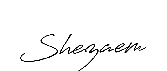 Make a beautiful signature design for name Shezaem. With this signature (Antro_Vectra_Bolder) style, you can create a handwritten signature for free. Shezaem signature style 7 images and pictures png