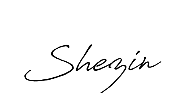 How to make Shezin signature? Antro_Vectra_Bolder is a professional autograph style. Create handwritten signature for Shezin name. Shezin signature style 7 images and pictures png