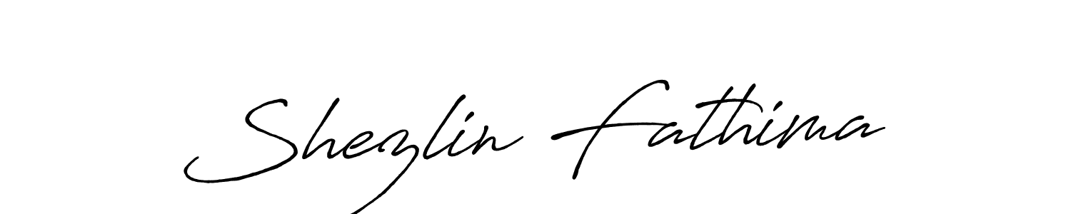 Shezlin Fathima stylish signature style. Best Handwritten Sign (Antro_Vectra_Bolder) for my name. Handwritten Signature Collection Ideas for my name Shezlin Fathima. Shezlin Fathima signature style 7 images and pictures png