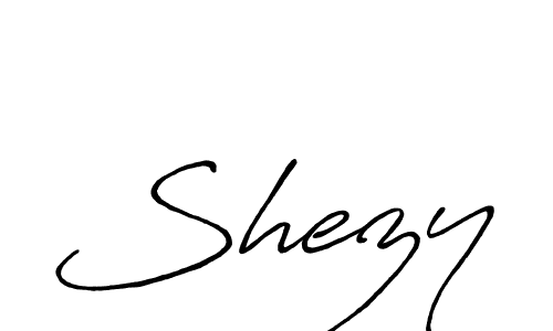 Shezy stylish signature style. Best Handwritten Sign (Antro_Vectra_Bolder) for my name. Handwritten Signature Collection Ideas for my name Shezy. Shezy signature style 7 images and pictures png