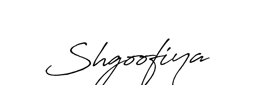 Make a beautiful signature design for name Shgoofiya. With this signature (Antro_Vectra_Bolder) style, you can create a handwritten signature for free. Shgoofiya signature style 7 images and pictures png