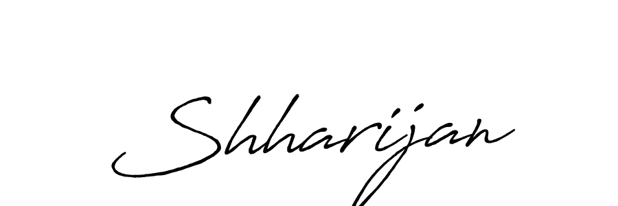 Create a beautiful signature design for name Shharijan. With this signature (Antro_Vectra_Bolder) fonts, you can make a handwritten signature for free. Shharijan signature style 7 images and pictures png