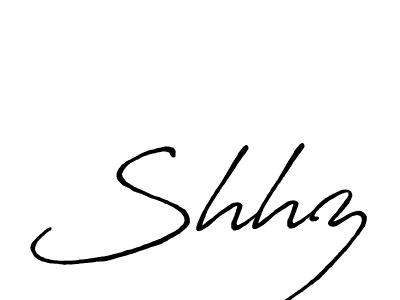Similarly Antro_Vectra_Bolder is the best handwritten signature design. Signature creator online .You can use it as an online autograph creator for name Shhz. Shhz signature style 7 images and pictures png