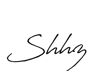 Similarly Antro_Vectra_Bolder is the best handwritten signature design. Signature creator online .You can use it as an online autograph creator for name Shhz. Shhz signature style 7 images and pictures png