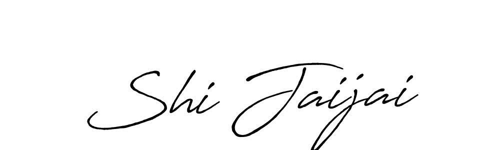 Use a signature maker to create a handwritten signature online. With this signature software, you can design (Antro_Vectra_Bolder) your own signature for name Shi Jaijai. Shi Jaijai signature style 7 images and pictures png