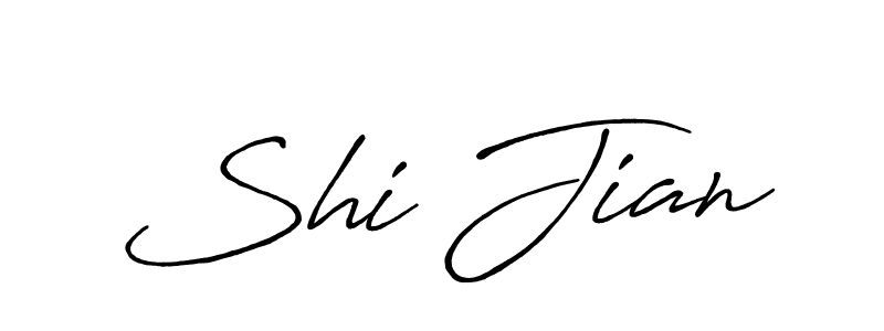 Shi Jian stylish signature style. Best Handwritten Sign (Antro_Vectra_Bolder) for my name. Handwritten Signature Collection Ideas for my name Shi Jian. Shi Jian signature style 7 images and pictures png