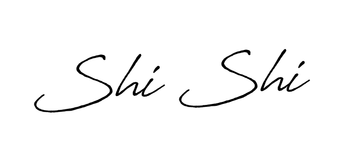 Create a beautiful signature design for name Shi Shi. With this signature (Antro_Vectra_Bolder) fonts, you can make a handwritten signature for free. Shi Shi signature style 7 images and pictures png