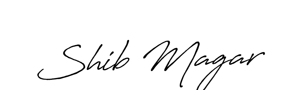 Use a signature maker to create a handwritten signature online. With this signature software, you can design (Antro_Vectra_Bolder) your own signature for name Shib Magar. Shib Magar signature style 7 images and pictures png