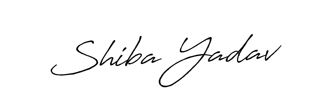 Make a beautiful signature design for name Shiba Yadav. With this signature (Antro_Vectra_Bolder) style, you can create a handwritten signature for free. Shiba Yadav signature style 7 images and pictures png