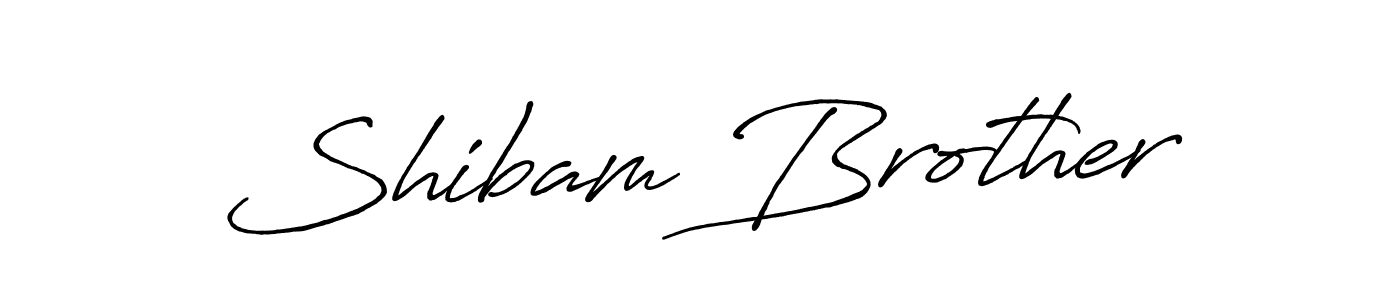 if you are searching for the best signature style for your name Shibam Brother. so please give up your signature search. here we have designed multiple signature styles  using Antro_Vectra_Bolder. Shibam Brother signature style 7 images and pictures png