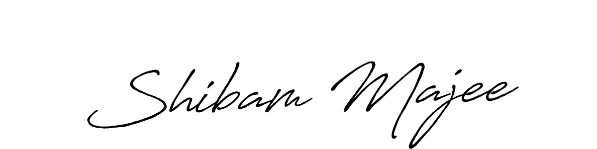 How to make Shibam Majee name signature. Use Antro_Vectra_Bolder style for creating short signs online. This is the latest handwritten sign. Shibam Majee signature style 7 images and pictures png
