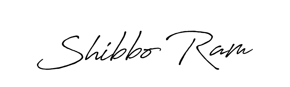 How to make Shibbo Ram name signature. Use Antro_Vectra_Bolder style for creating short signs online. This is the latest handwritten sign. Shibbo Ram signature style 7 images and pictures png