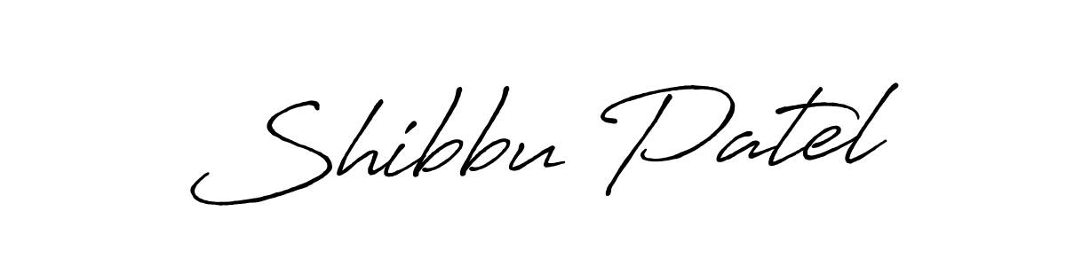 Shibbu Patel stylish signature style. Best Handwritten Sign (Antro_Vectra_Bolder) for my name. Handwritten Signature Collection Ideas for my name Shibbu Patel. Shibbu Patel signature style 7 images and pictures png