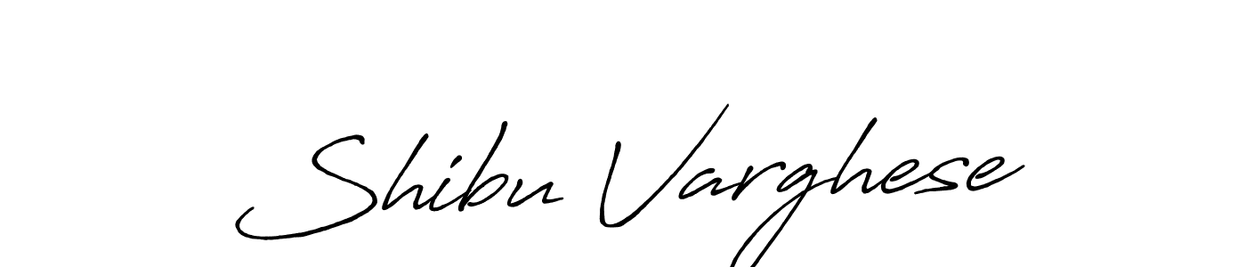 Create a beautiful signature design for name Shibu Varghese. With this signature (Antro_Vectra_Bolder) fonts, you can make a handwritten signature for free. Shibu Varghese signature style 7 images and pictures png