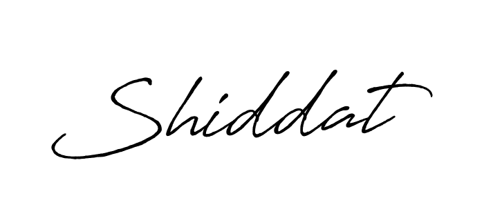 Create a beautiful signature design for name Shiddat. With this signature (Antro_Vectra_Bolder) fonts, you can make a handwritten signature for free. Shiddat signature style 7 images and pictures png