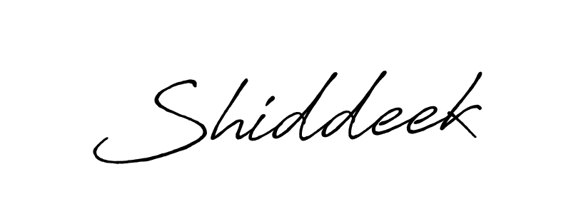 How to make Shiddeek name signature. Use Antro_Vectra_Bolder style for creating short signs online. This is the latest handwritten sign. Shiddeek signature style 7 images and pictures png