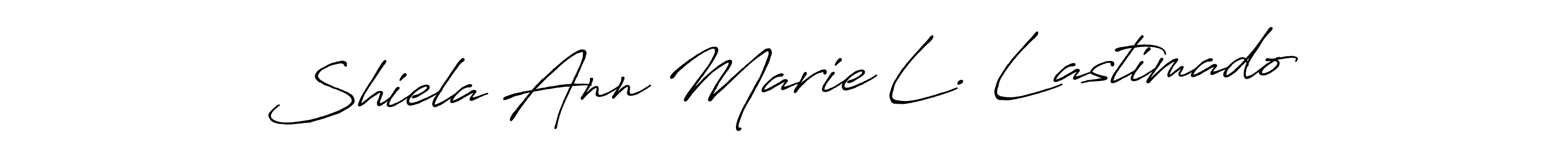 Make a beautiful signature design for name Shiela Ann Marie L. Lastimado. Use this online signature maker to create a handwritten signature for free. Shiela Ann Marie L. Lastimado signature style 7 images and pictures png
