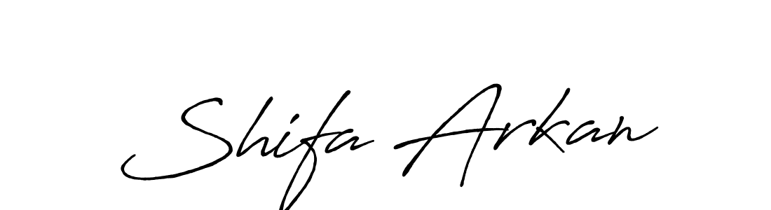 if you are searching for the best signature style for your name Shifa Arkan. so please give up your signature search. here we have designed multiple signature styles  using Antro_Vectra_Bolder. Shifa Arkan signature style 7 images and pictures png