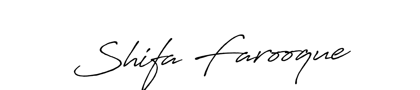 This is the best signature style for the Shifa Farooque name. Also you like these signature font (Antro_Vectra_Bolder). Mix name signature. Shifa Farooque signature style 7 images and pictures png