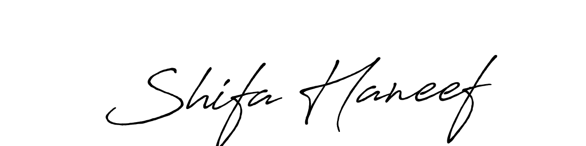Shifa Haneef stylish signature style. Best Handwritten Sign (Antro_Vectra_Bolder) for my name. Handwritten Signature Collection Ideas for my name Shifa Haneef. Shifa Haneef signature style 7 images and pictures png