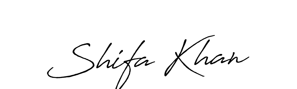 The best way (Antro_Vectra_Bolder) to make a short signature is to pick only two or three words in your name. The name Shifa Khan include a total of six letters. For converting this name. Shifa Khan signature style 7 images and pictures png