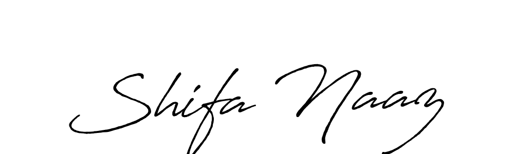 Design your own signature with our free online signature maker. With this signature software, you can create a handwritten (Antro_Vectra_Bolder) signature for name Shifa Naaz. Shifa Naaz signature style 7 images and pictures png