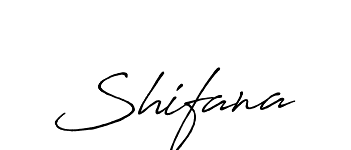 Use a signature maker to create a handwritten signature online. With this signature software, you can design (Antro_Vectra_Bolder) your own signature for name Shifana. Shifana signature style 7 images and pictures png