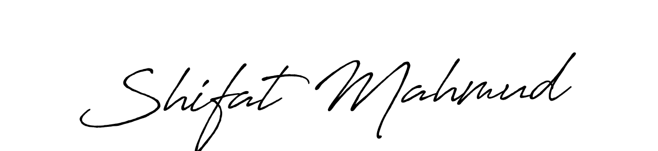 How to make Shifat Mahmud name signature. Use Antro_Vectra_Bolder style for creating short signs online. This is the latest handwritten sign. Shifat Mahmud signature style 7 images and pictures png