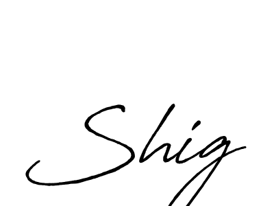 Design your own signature with our free online signature maker. With this signature software, you can create a handwritten (Antro_Vectra_Bolder) signature for name Shig. Shig signature style 7 images and pictures png