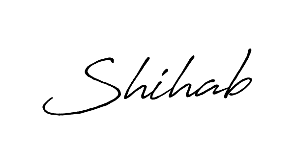 if you are searching for the best signature style for your name Shihab. so please give up your signature search. here we have designed multiple signature styles  using Antro_Vectra_Bolder. Shihab signature style 7 images and pictures png