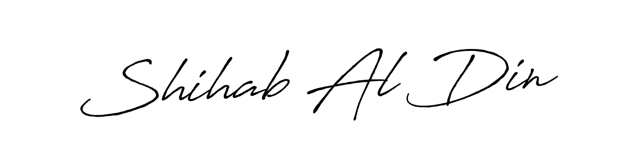 Use a signature maker to create a handwritten signature online. With this signature software, you can design (Antro_Vectra_Bolder) your own signature for name Shihab Al Din. Shihab Al Din signature style 7 images and pictures png