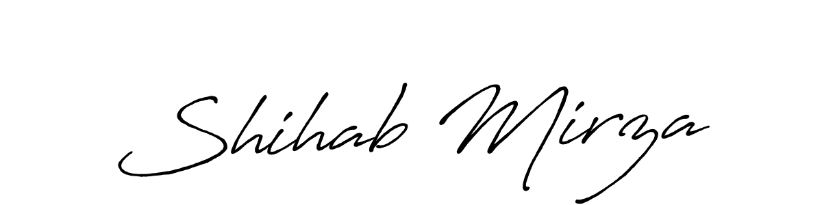 Also You can easily find your signature by using the search form. We will create Shihab Mirza name handwritten signature images for you free of cost using Antro_Vectra_Bolder sign style. Shihab Mirza signature style 7 images and pictures png