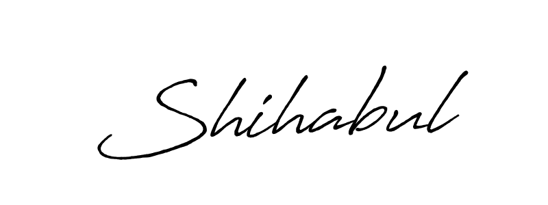 Design your own signature with our free online signature maker. With this signature software, you can create a handwritten (Antro_Vectra_Bolder) signature for name Shihabul. Shihabul signature style 7 images and pictures png