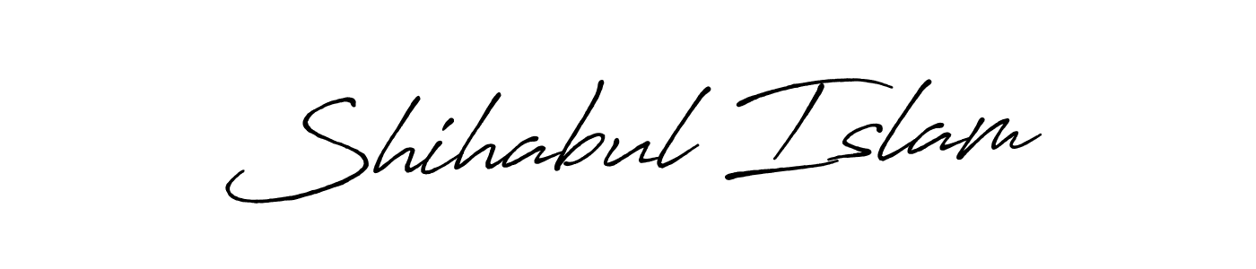 How to make Shihabul Islam name signature. Use Antro_Vectra_Bolder style for creating short signs online. This is the latest handwritten sign. Shihabul Islam signature style 7 images and pictures png
