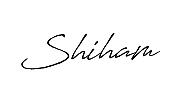 Make a beautiful signature design for name Shiham. With this signature (Antro_Vectra_Bolder) style, you can create a handwritten signature for free. Shiham signature style 7 images and pictures png