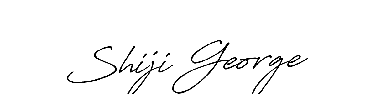 Make a beautiful signature design for name Shiji George. With this signature (Antro_Vectra_Bolder) style, you can create a handwritten signature for free. Shiji George signature style 7 images and pictures png