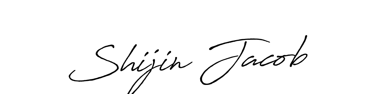 How to make Shijin Jacob signature? Antro_Vectra_Bolder is a professional autograph style. Create handwritten signature for Shijin Jacob name. Shijin Jacob signature style 7 images and pictures png