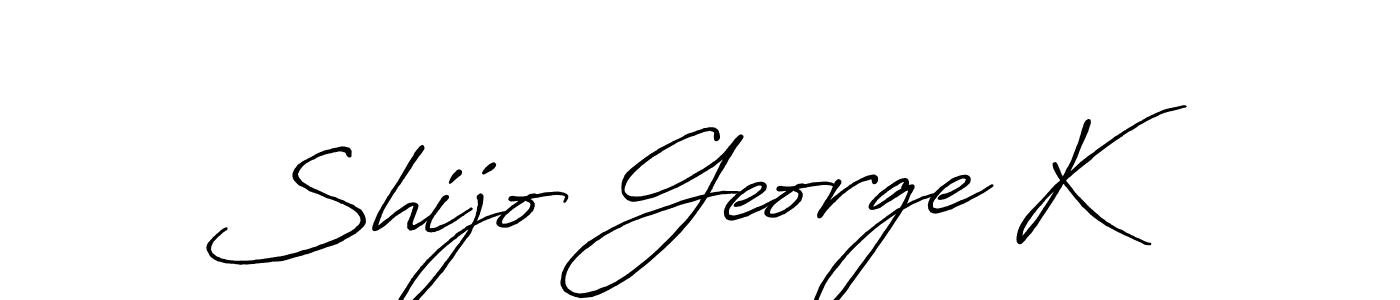 Design your own signature with our free online signature maker. With this signature software, you can create a handwritten (Antro_Vectra_Bolder) signature for name Shijo George K. Shijo George K signature style 7 images and pictures png