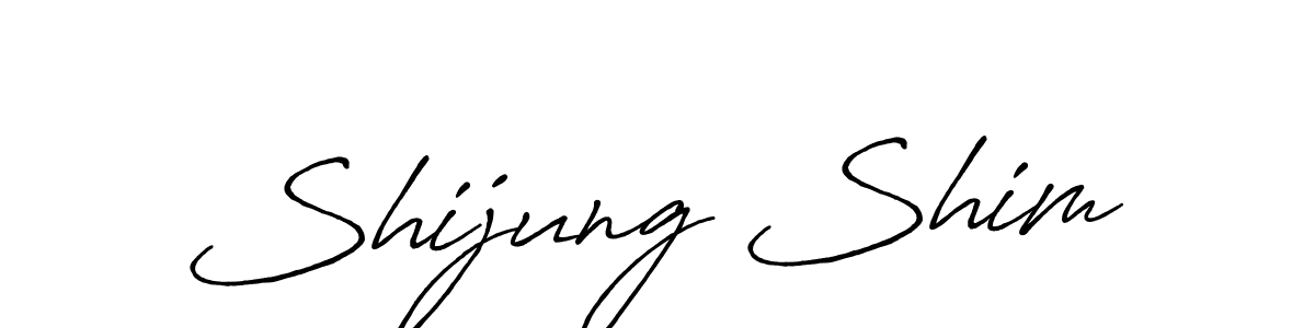 How to make Shijung Shim signature? Antro_Vectra_Bolder is a professional autograph style. Create handwritten signature for Shijung Shim name. Shijung Shim signature style 7 images and pictures png