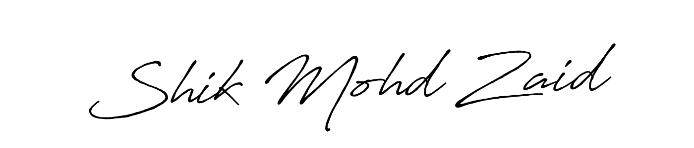 Antro_Vectra_Bolder is a professional signature style that is perfect for those who want to add a touch of class to their signature. It is also a great choice for those who want to make their signature more unique. Get Shik Mohd Zaid name to fancy signature for free. Shik Mohd Zaid signature style 7 images and pictures png