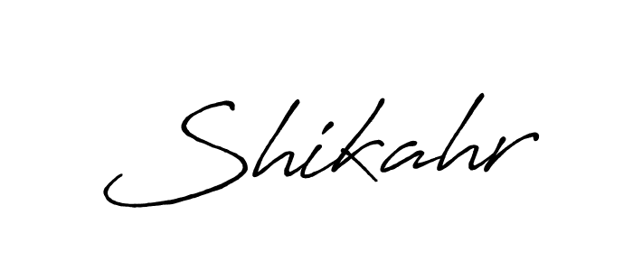 Shikahr stylish signature style. Best Handwritten Sign (Antro_Vectra_Bolder) for my name. Handwritten Signature Collection Ideas for my name Shikahr. Shikahr signature style 7 images and pictures png