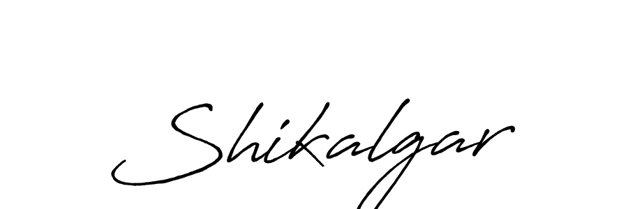 How to make Shikalgar name signature. Use Antro_Vectra_Bolder style for creating short signs online. This is the latest handwritten sign. Shikalgar signature style 7 images and pictures png