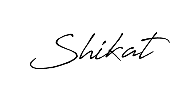 Shikat stylish signature style. Best Handwritten Sign (Antro_Vectra_Bolder) for my name. Handwritten Signature Collection Ideas for my name Shikat. Shikat signature style 7 images and pictures png