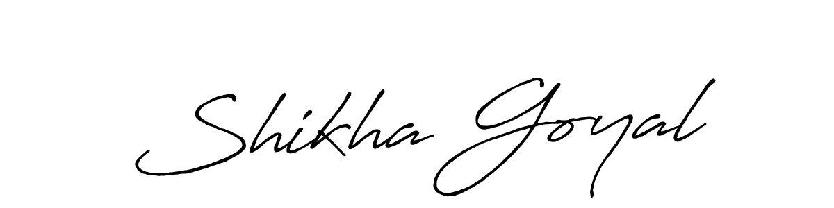 if you are searching for the best signature style for your name Shikha Goyal. so please give up your signature search. here we have designed multiple signature styles  using Antro_Vectra_Bolder. Shikha Goyal signature style 7 images and pictures png