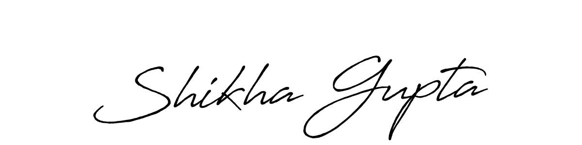 Design your own signature with our free online signature maker. With this signature software, you can create a handwritten (Antro_Vectra_Bolder) signature for name Shikha Gupta. Shikha Gupta signature style 7 images and pictures png